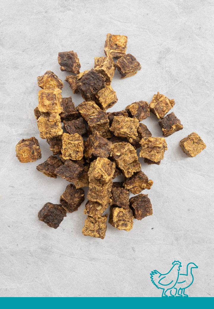 Poultry cubes, 200g Poultry Single protein selection For dogs