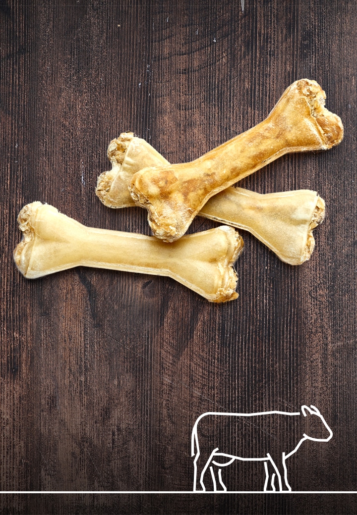Chew bones, 4 pcs. à 12 cm, 2 pcs. à 17 cm