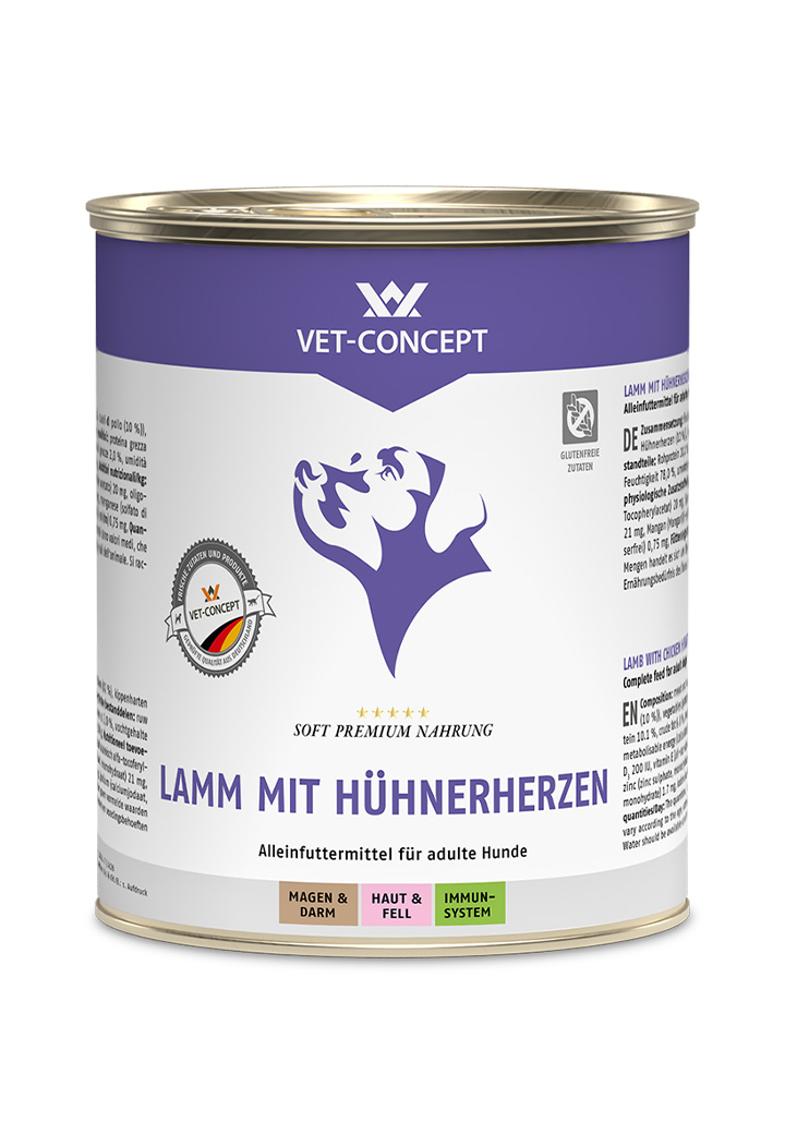 Dog menu - Lamb with chicken hearts