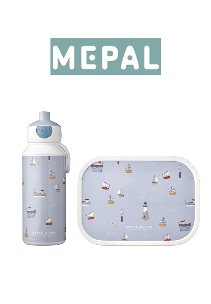 Mepal Campus Set lunch box and pop top bottle Sailors Bay 