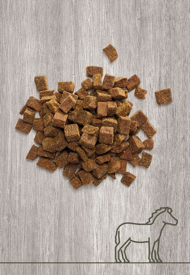 Tasty horse meat morsels, 100g, 250g, 1000g