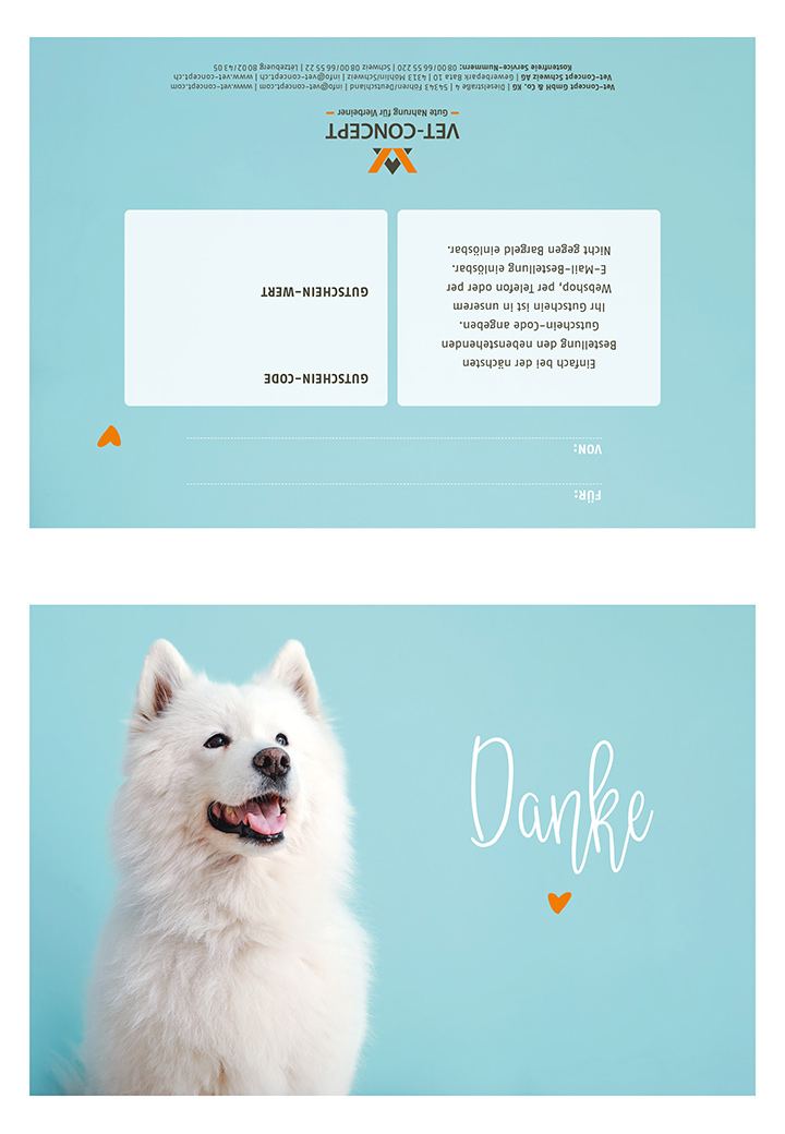 Vet-Concept gift voucher for self-printing