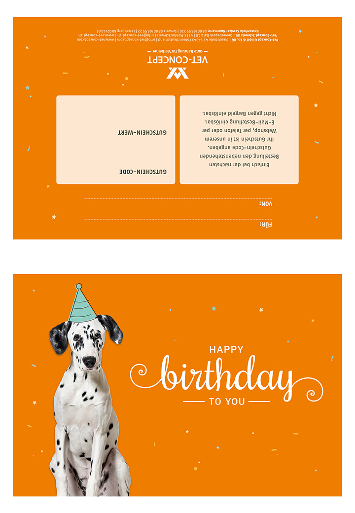 Vet-Concept gift voucher for self-printing