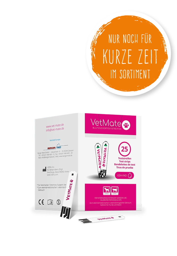 VetMate blood glucose test strips, 25 pcs.