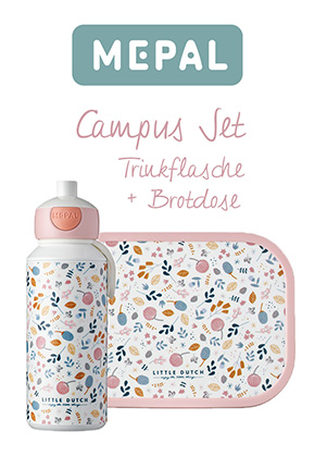 Mepal Campus Set lunch box and pop top bottle Spring Flowers